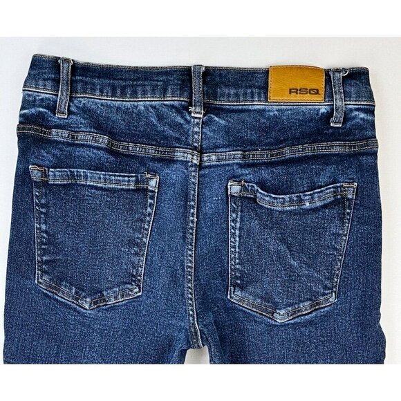 RSQ Size 30X32 Men's Relaxed Taper Blue Denim 5 Pocket Logo Tag Jeans - Picture 8 of 11